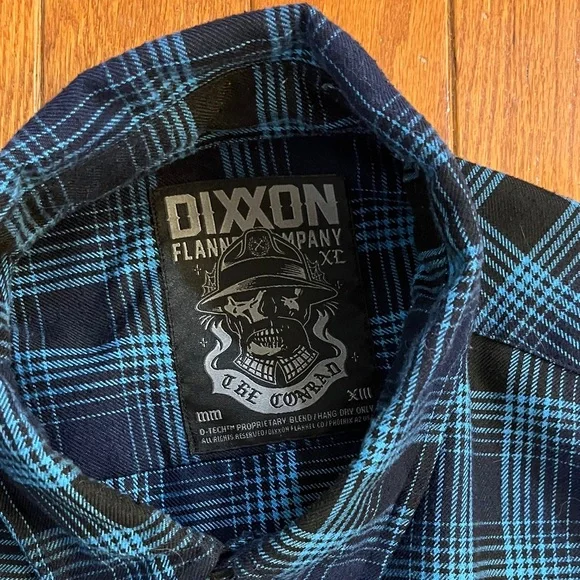 DIXXON Teal and Black Plaid Shirt - Picture 2 of 3